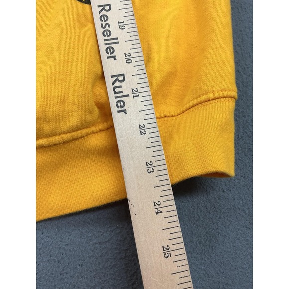 Peanuts Cedar Fair Hoodie Mens XL Yellow Charlie Brown Zig Zag Pullover Pockets - Picture 10 of 11